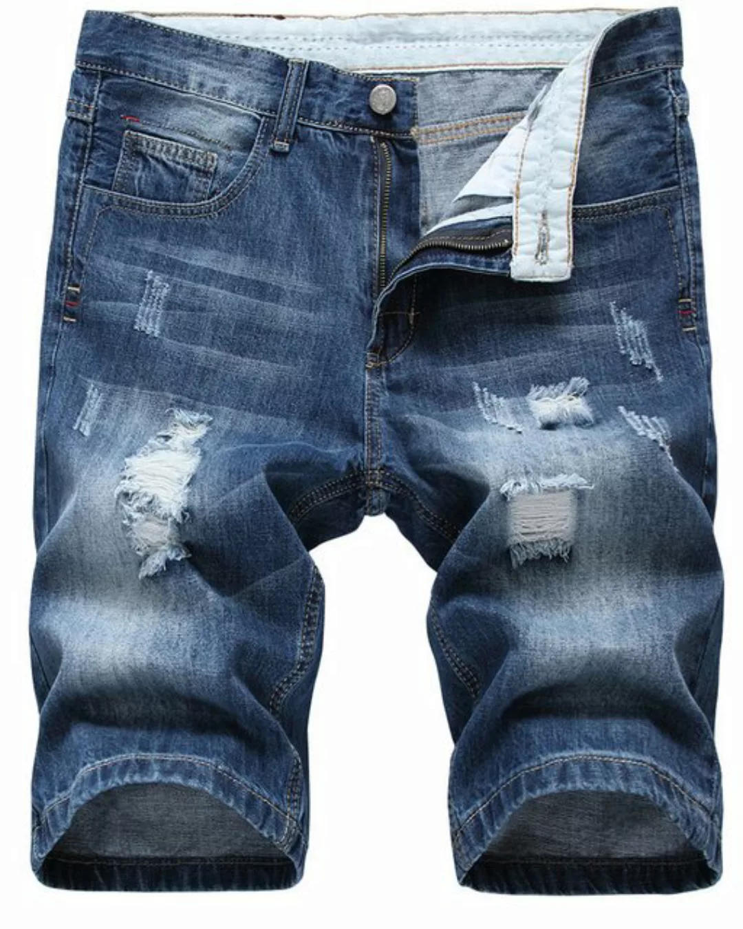 Allthemen Jeansshorts Herr Destroyed Jeans für Sommer günstig online kaufen