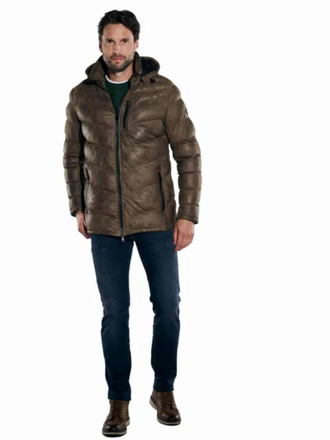 Engbers Lederjacke Lederjacke mit Kapuze günstig online kaufen