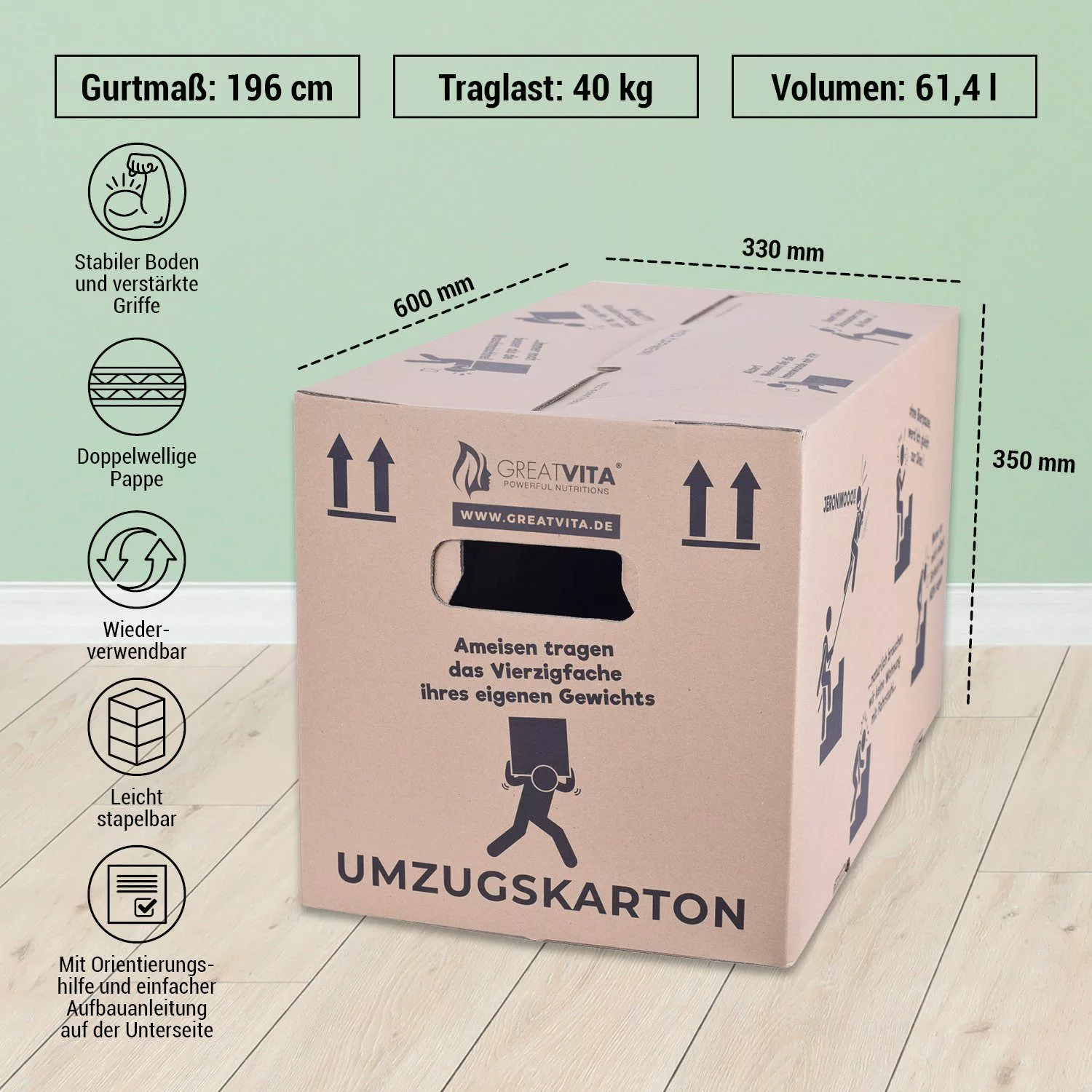 pajoma® Aufbewahrungsbox XXL Umzugskarton (Spar-Set), Profi günstig online kaufen
