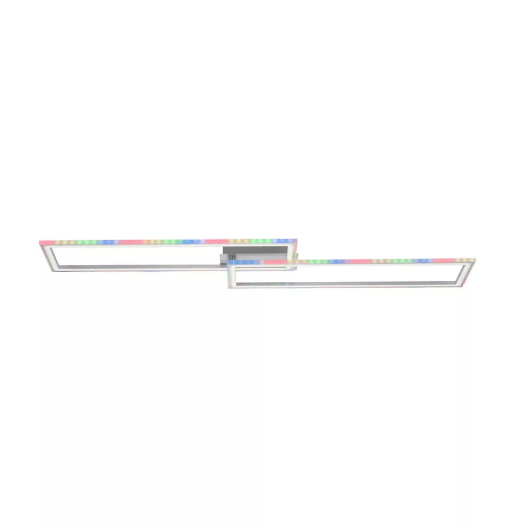 Just Light LED-Deckenleuchte FELIX60 14635-55 stahlfarbig weiß Kunststoff S günstig online kaufen