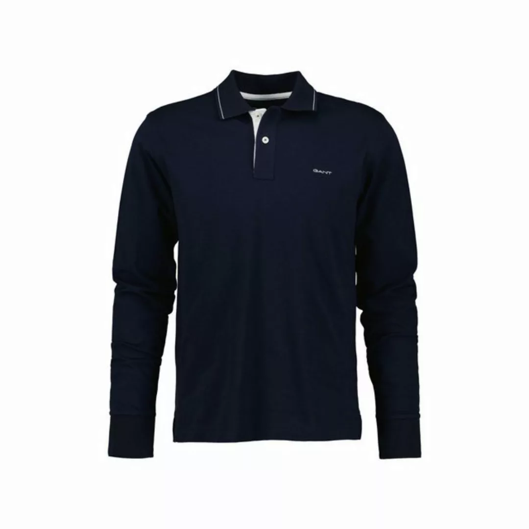 Gant Langarmshirt 2062047 Heren Langarm Poloshirt mit strukturiertem Kragen günstig online kaufen