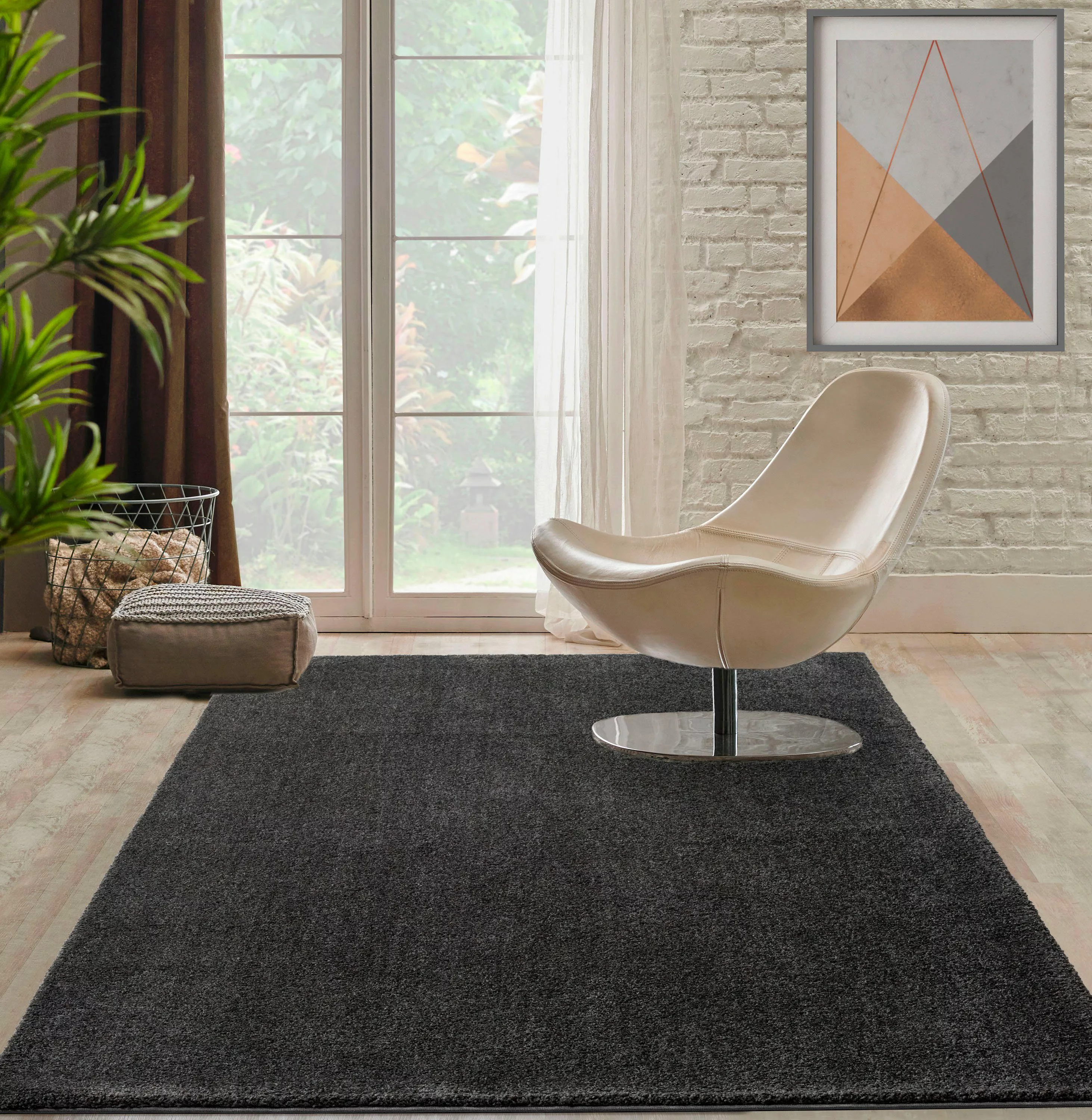 merinos Hochflor-Teppich »Forest 340«, rechteckig, 25 mm Höhe, Shaggy, uni günstig online kaufen