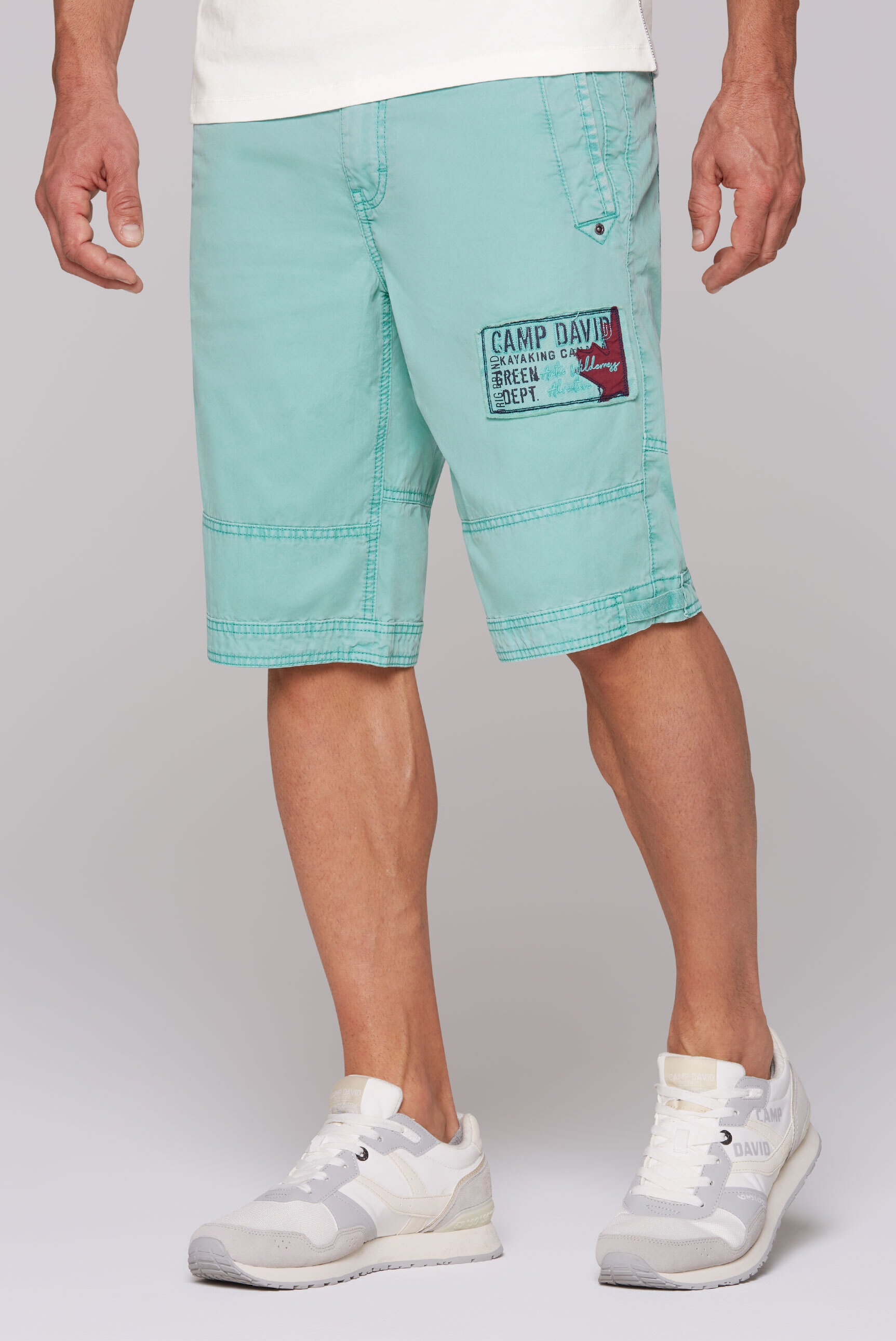 CAMP DAVID Shorts, mit Bindeband am Saum günstig online kaufen