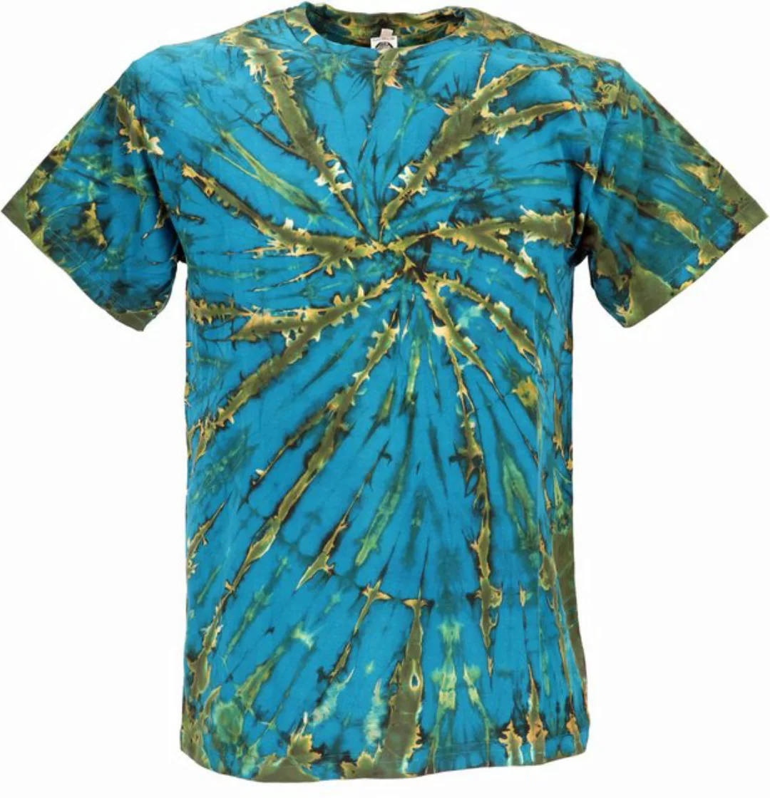 Guru-Shop T-Shirt Batik T Shirt, Herren Kurzarm Tie Dye Shirt -.. Handarbei günstig online kaufen