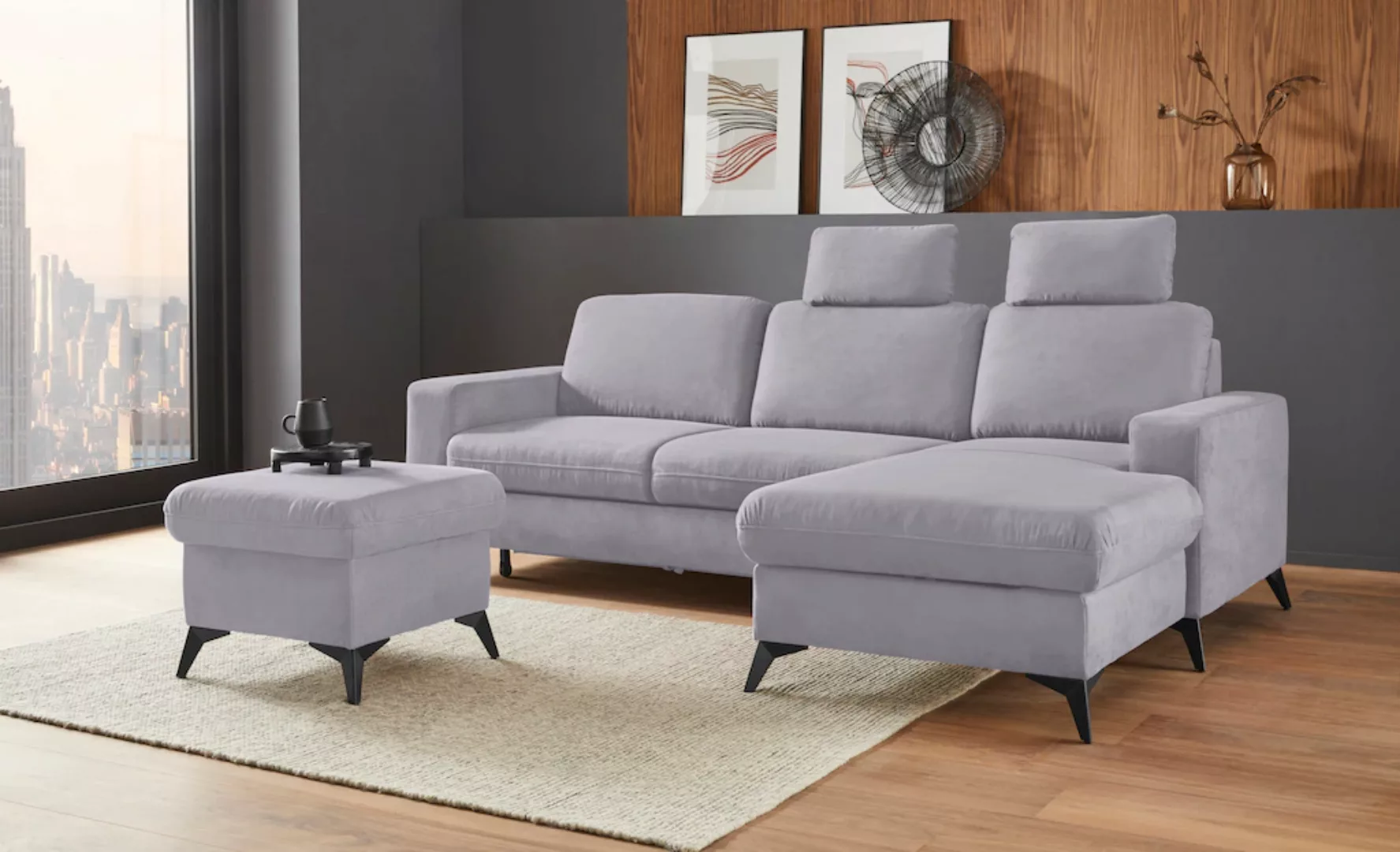 Places of Style Ecksofa Lolland L-Form, Wahlweise mit Bettfunktion und Bett günstig online kaufen