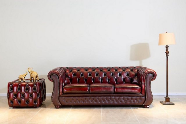 Salottini Chesterfield-Sofa SOFORT LIEFERBAR 3er Sofa Chesterfield 3-Sitzer günstig online kaufen