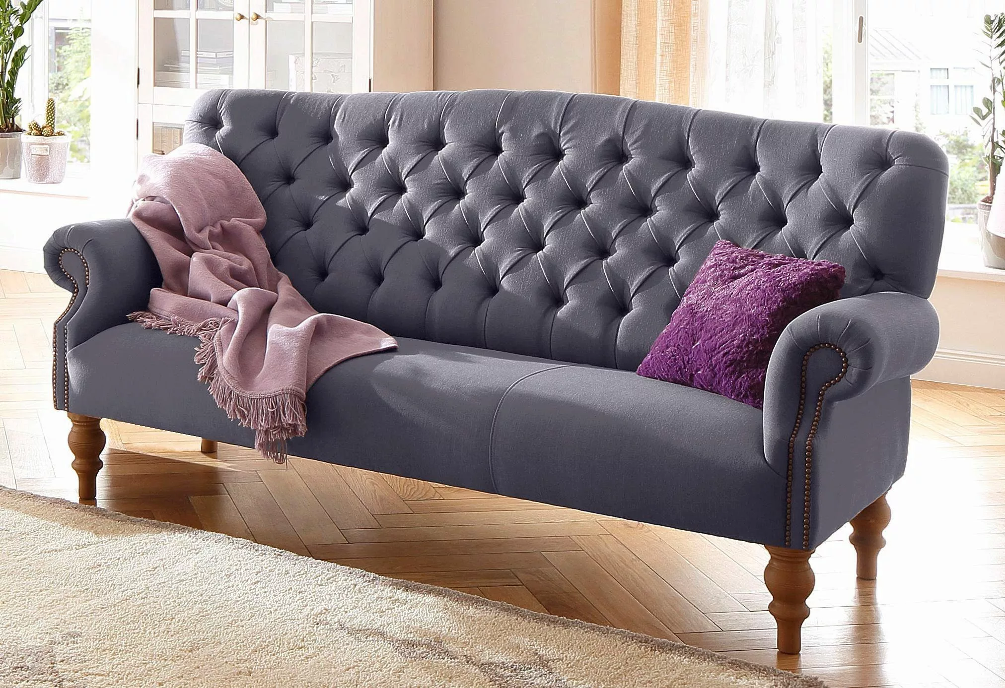 Home affaire Chesterfield-Sofa Lord, mit echter günstig online kaufen