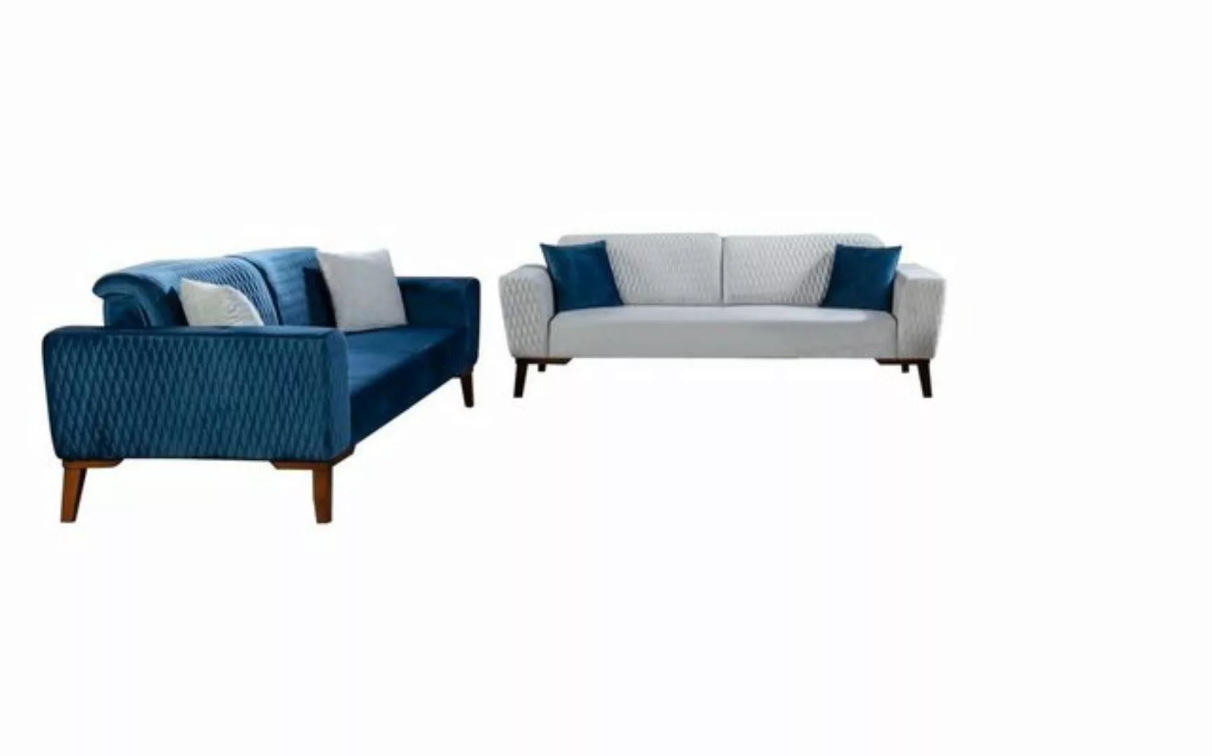 JVmoebel Sofa Sofagarnitur Komplette Garnitur Sofa Sessel Sofas Set 3tlg, M günstig online kaufen