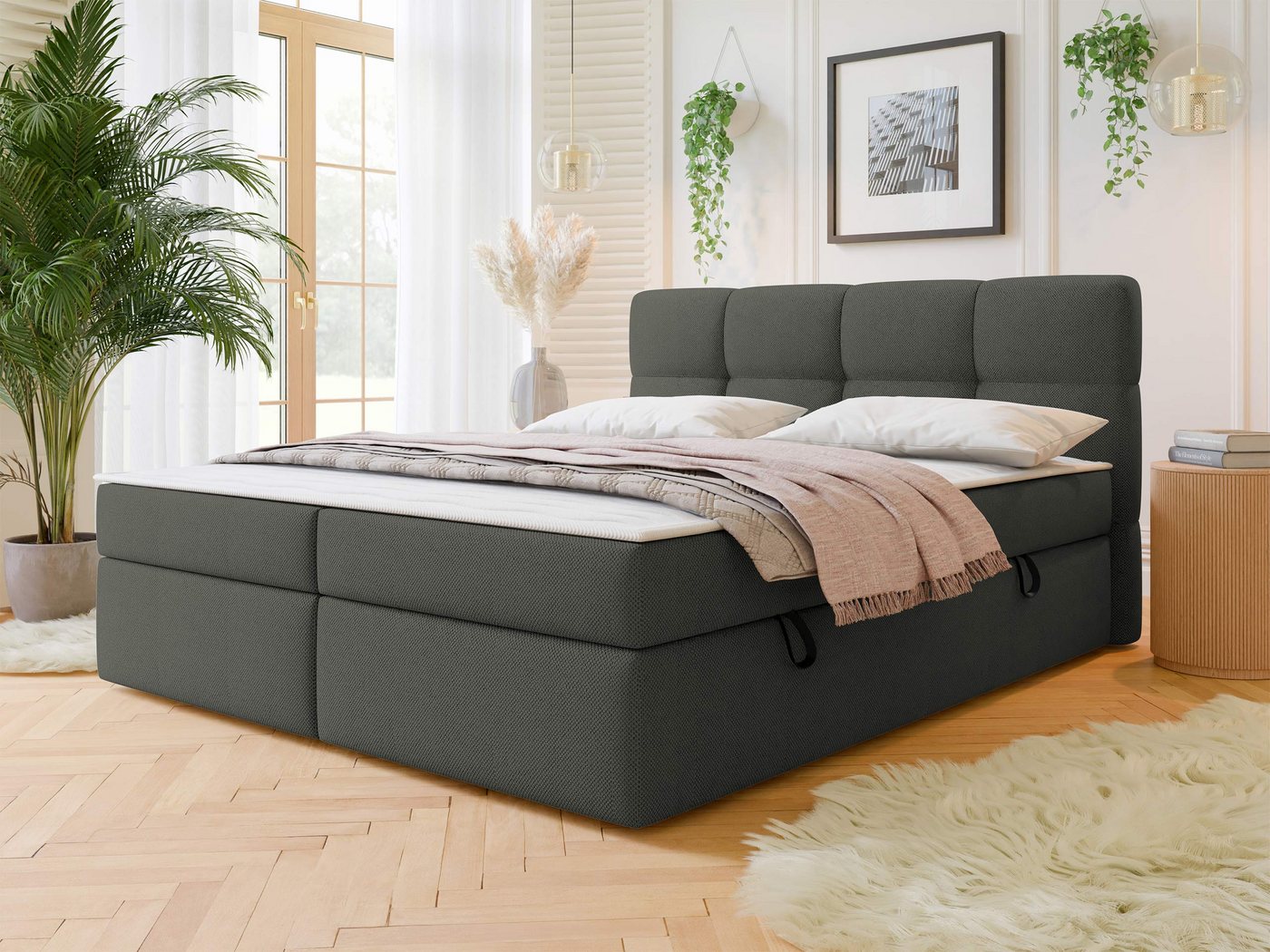 MIRJAN24 Boxspringbett Figaro (mit zwei Bettkästen), 140/160/180 cm, Bonell günstig online kaufen