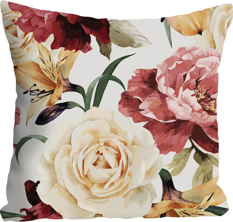queence Dekokissen »Larissa«, Kissenhülle,Blumen,Blüten,Florales Design,Nat günstig online kaufen