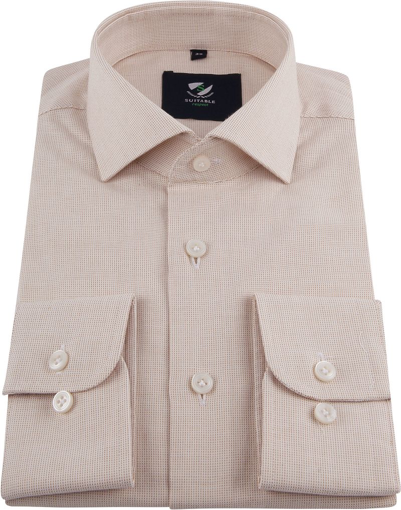 Suitable Respect Hemd Beige - Größe 42 günstig online kaufen