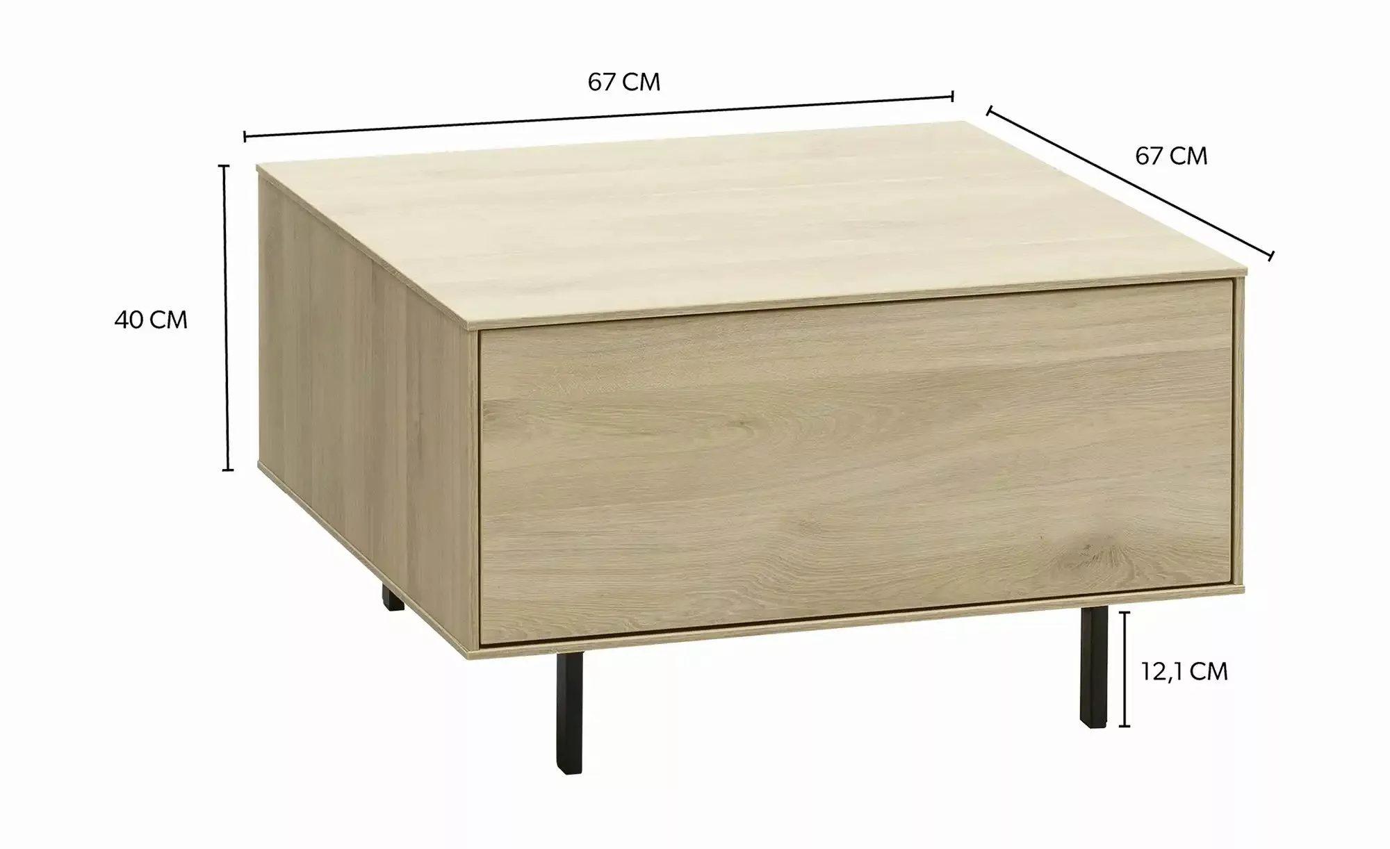 uno Ecktisch  Famous ¦ holzfarben ¦ Maße (cm): B: 67 H: 40 Tische > Couchti günstig online kaufen