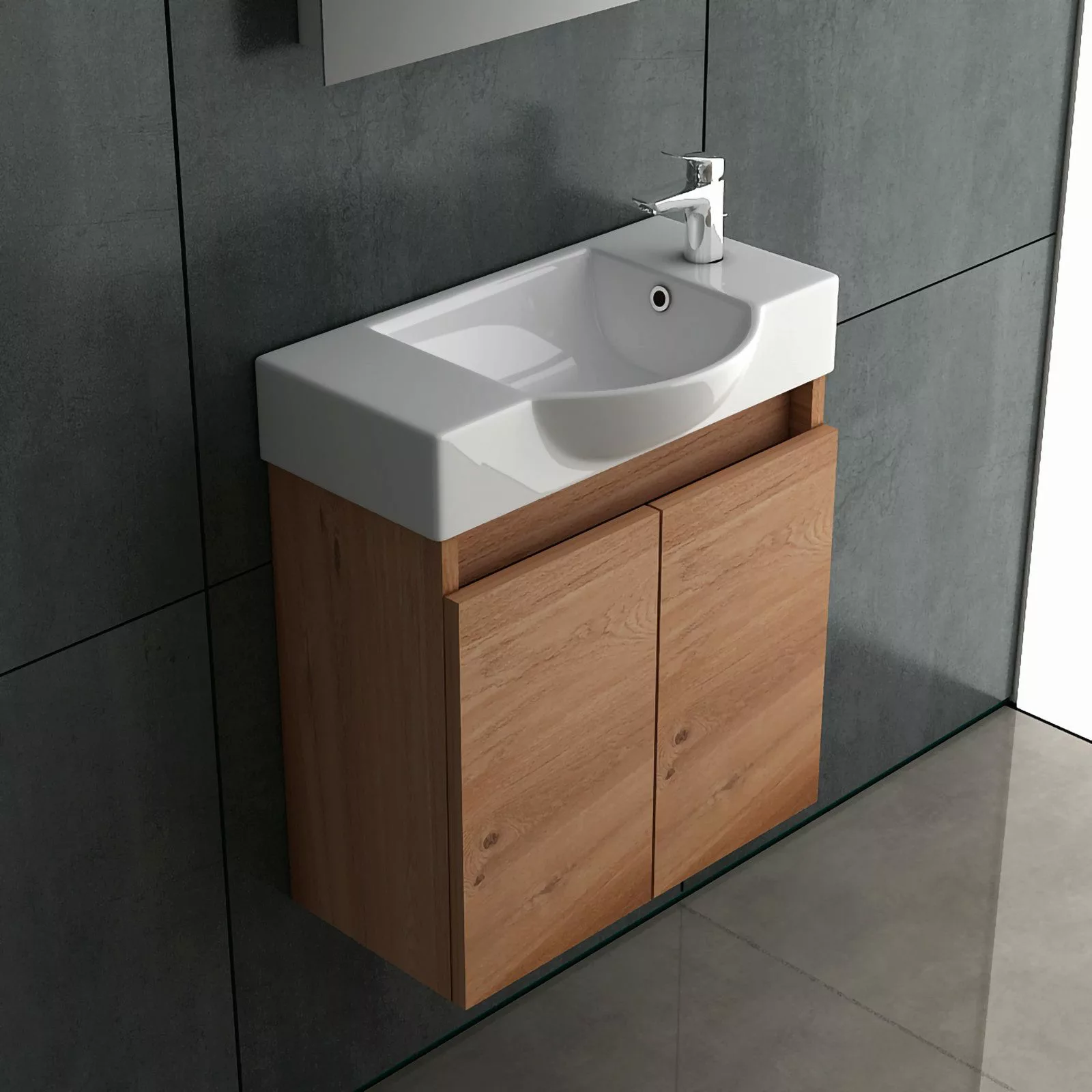 Alpenberger Badezimmer-Set in Bamboo Optik 55cm günstig online kaufen
