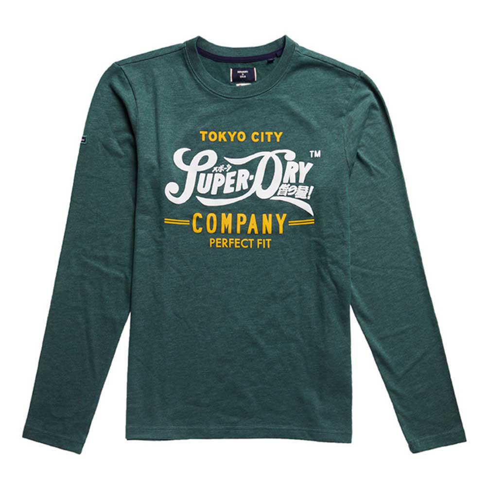 Superdry Script Style Col Langarm-t-shirt 2XL Buck Green Marl günstig online kaufen