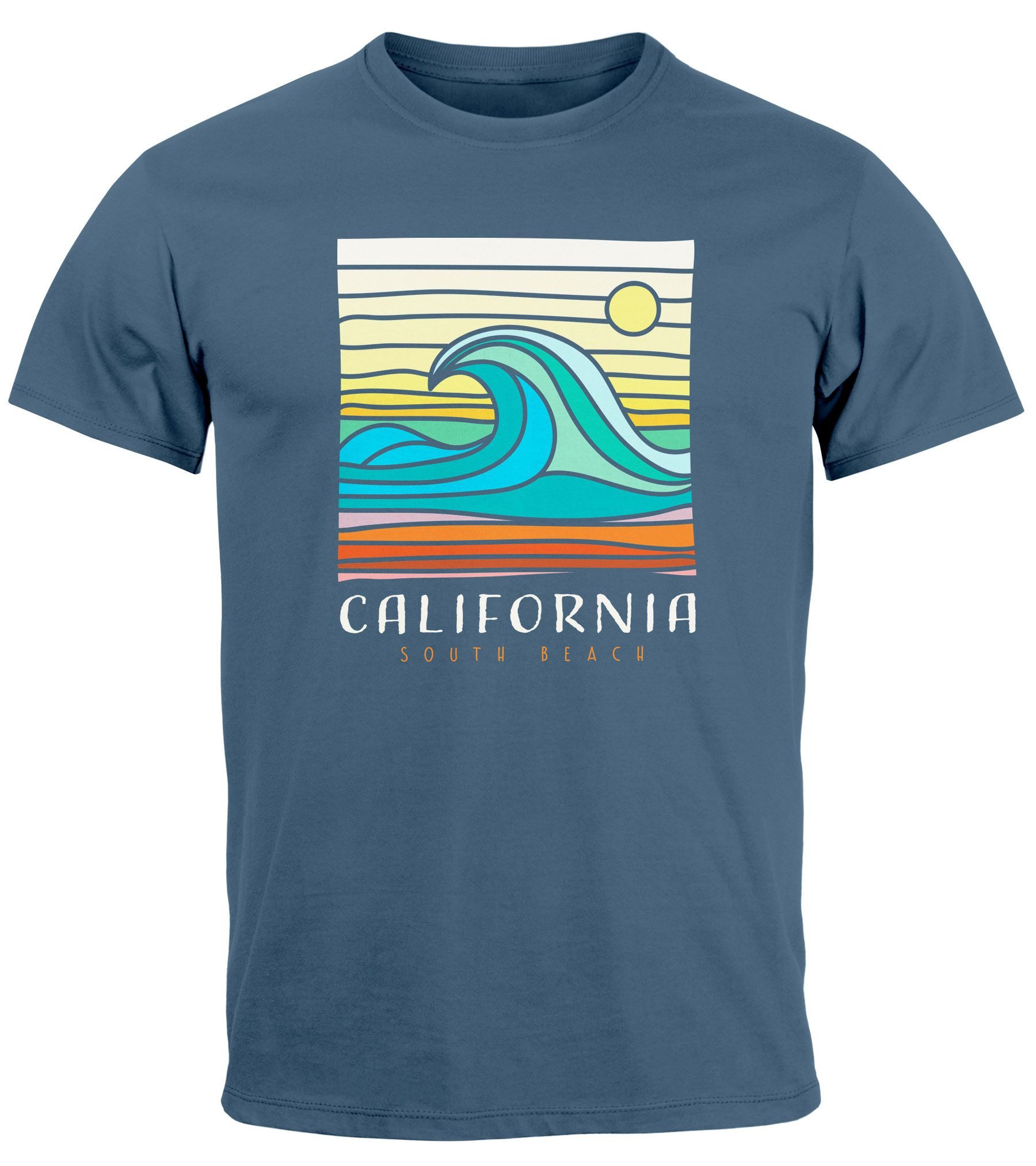 Neverless Print-Shirt Herren T-Shirt California South günstig online kaufen