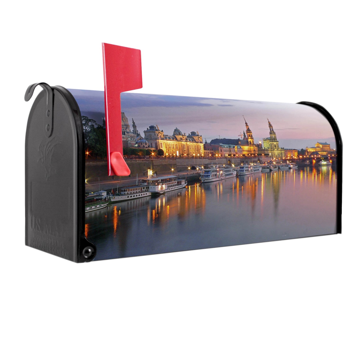 Banjado Amerikanischer Briefkasten Schwarz 48x22x16cm US Mailbox Letterbox günstig online kaufen