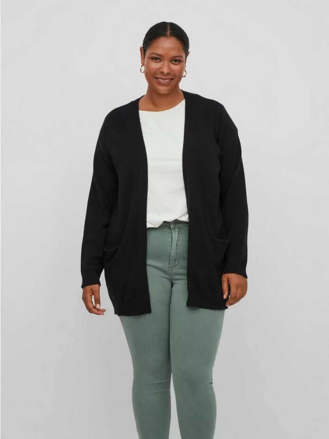 Vila Cardigan Plus Size Strickjacke Stretch Cozy Cardigan Übergröße VIRIL 6 günstig online kaufen