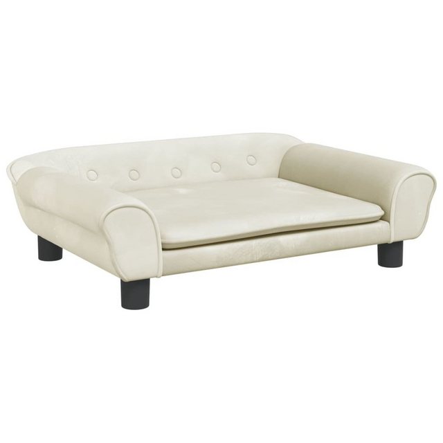 vidaXL Kindersofa Kindersofa Creme 70x45x26 cm Samt Kindercouch Kindermöbel günstig online kaufen