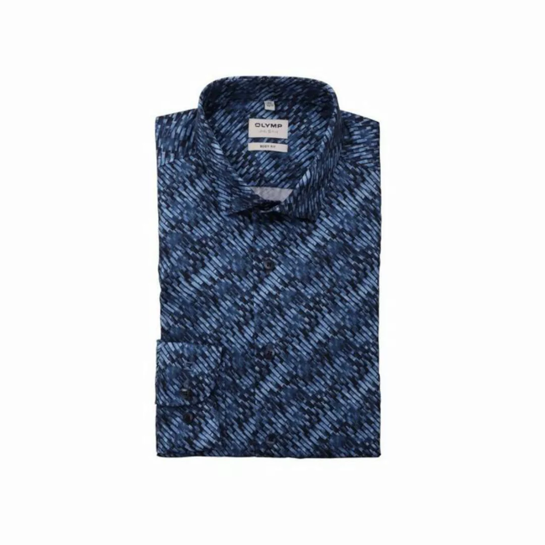 OLYMP Langarmhemd blau regular fit (1-tlg) günstig online kaufen