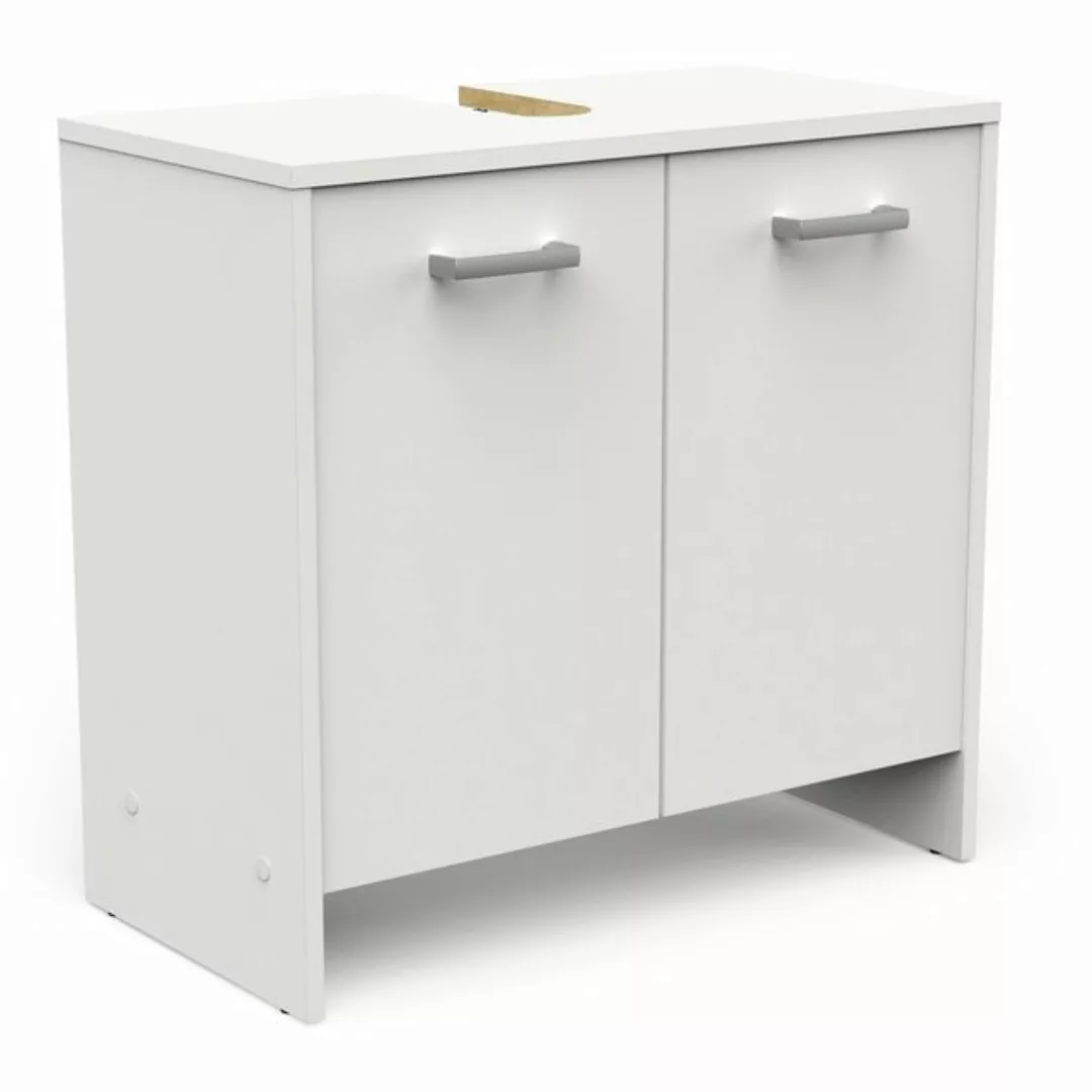 PREISBRECHER Waschbeckenunterschrank CORALIE 3 in Matt weiß - 63,8x61,4x32, günstig online kaufen