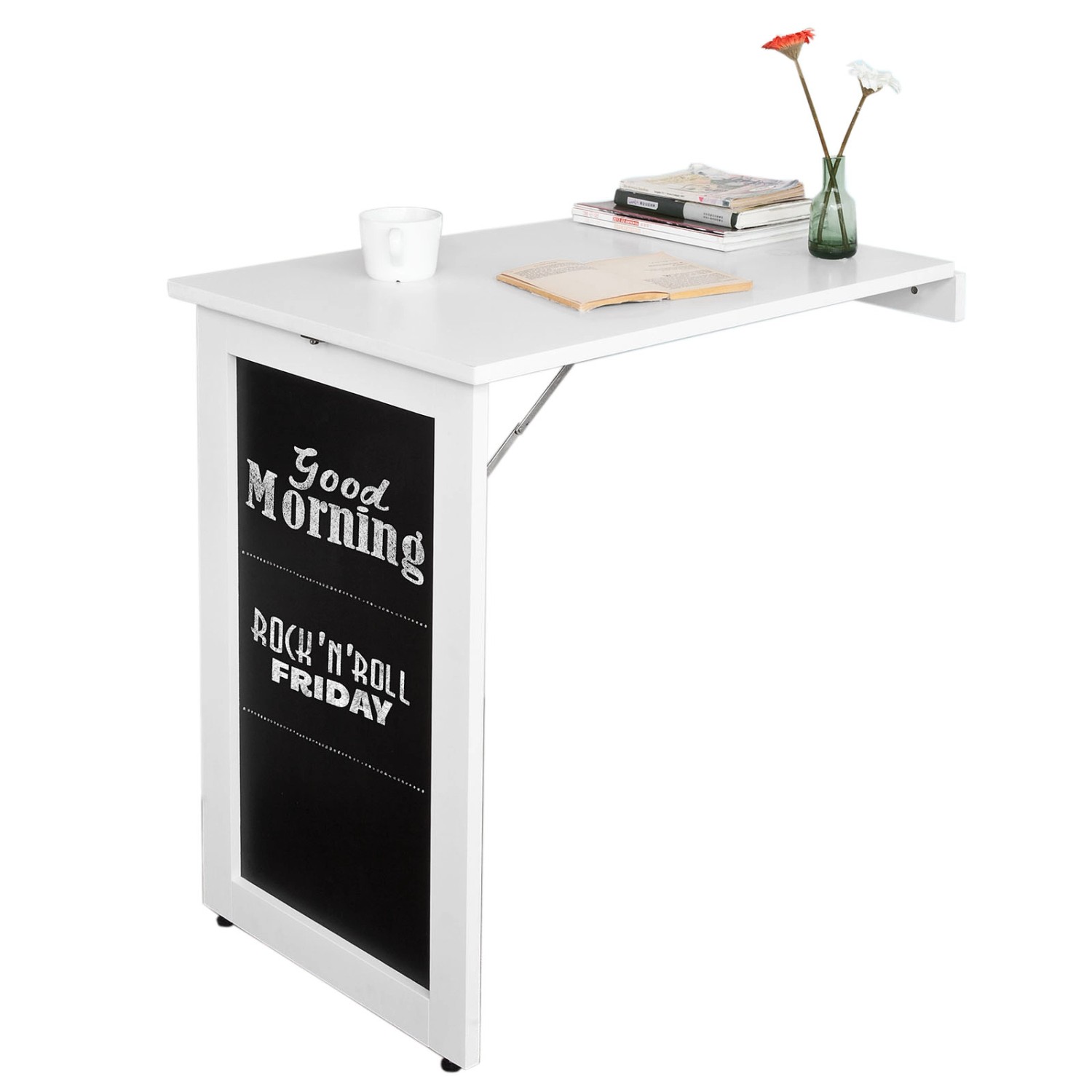 SoBuy® Wandklapptisch Esstisch Küchentisch mit Tafel weiß günstig online kaufen