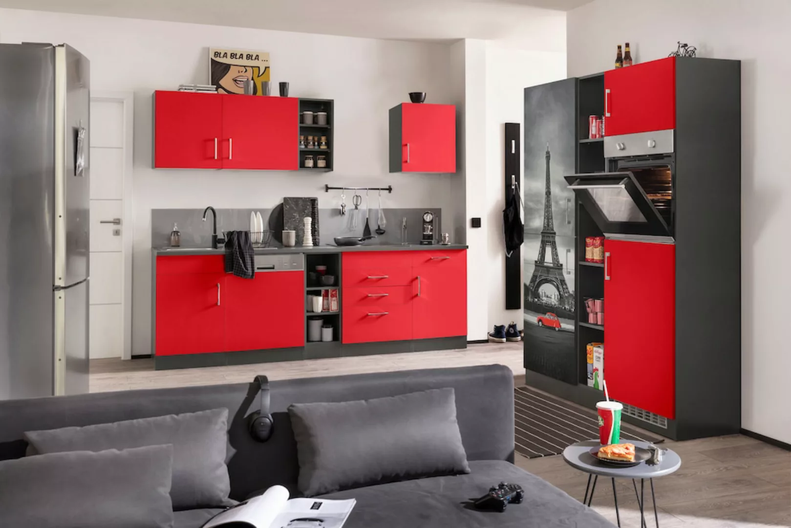 HELD MÖBEL Küchenzeile "Paris", ohne E-Geräte, Breite 400 cm günstig online kaufen