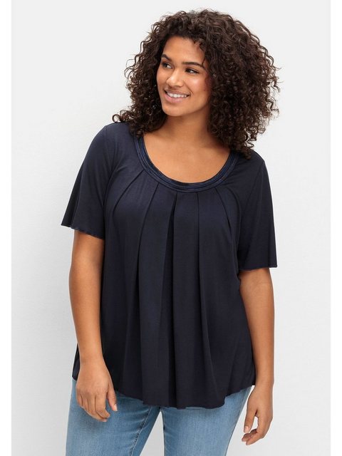 Sheego T-Shirt Große Größen in A-Linie mit dekorativer Blende günstig online kaufen