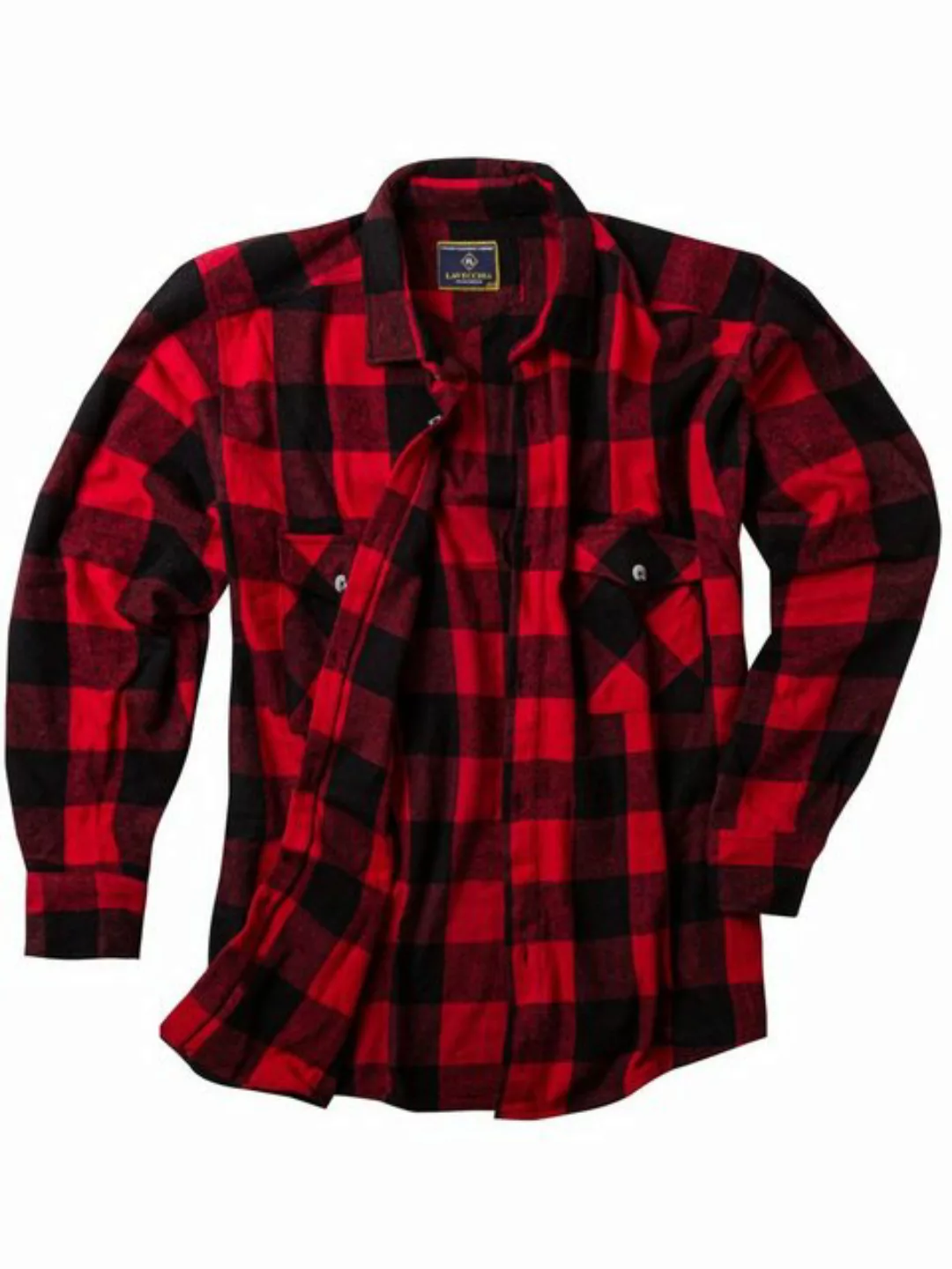 Lavecchia Langarmhemd Lavecchia Herren Flanellhemd LV-262 (Rot-Schwarz, 6XL günstig online kaufen