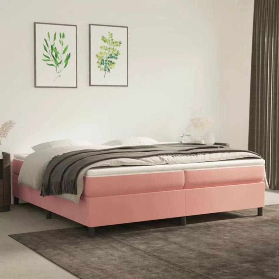 Vidaxl Boxspringbett Dunkelblau 200x200 Cm Samt günstig online kaufen