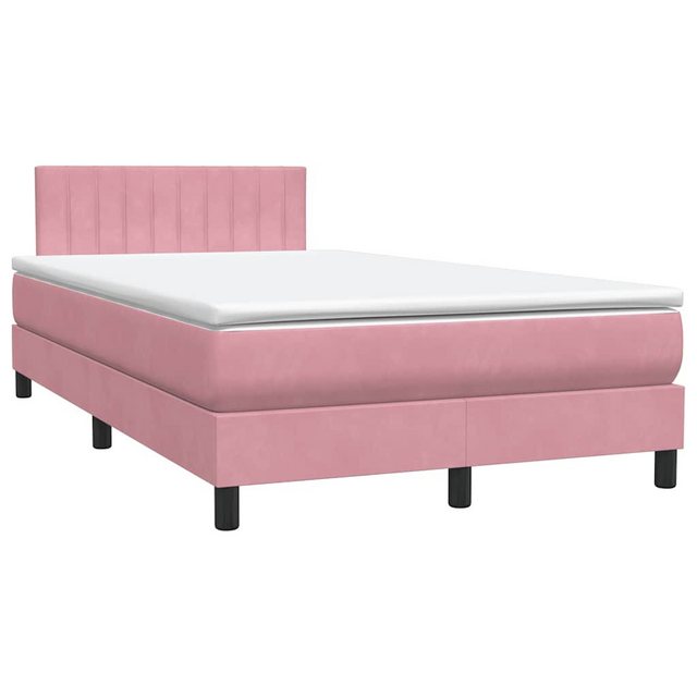 vidaXL Bett Boxspringbett mit Matratze Rosa 120x220 cm Samt günstig online kaufen