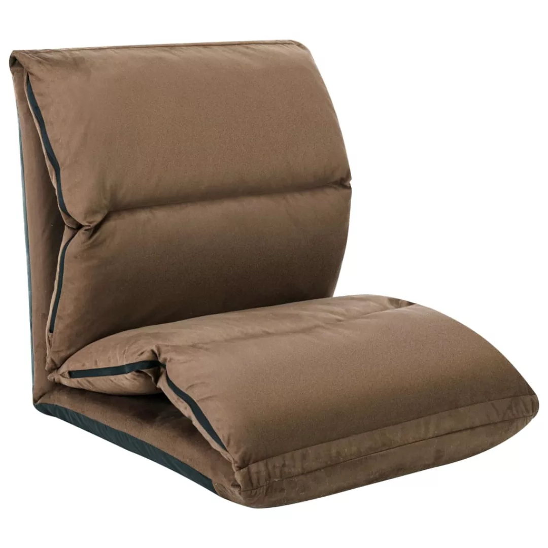 vidaXL Chaiselongue Bodenstuhl Faltbar Taupe Mikrofaser, günstig online kaufen
