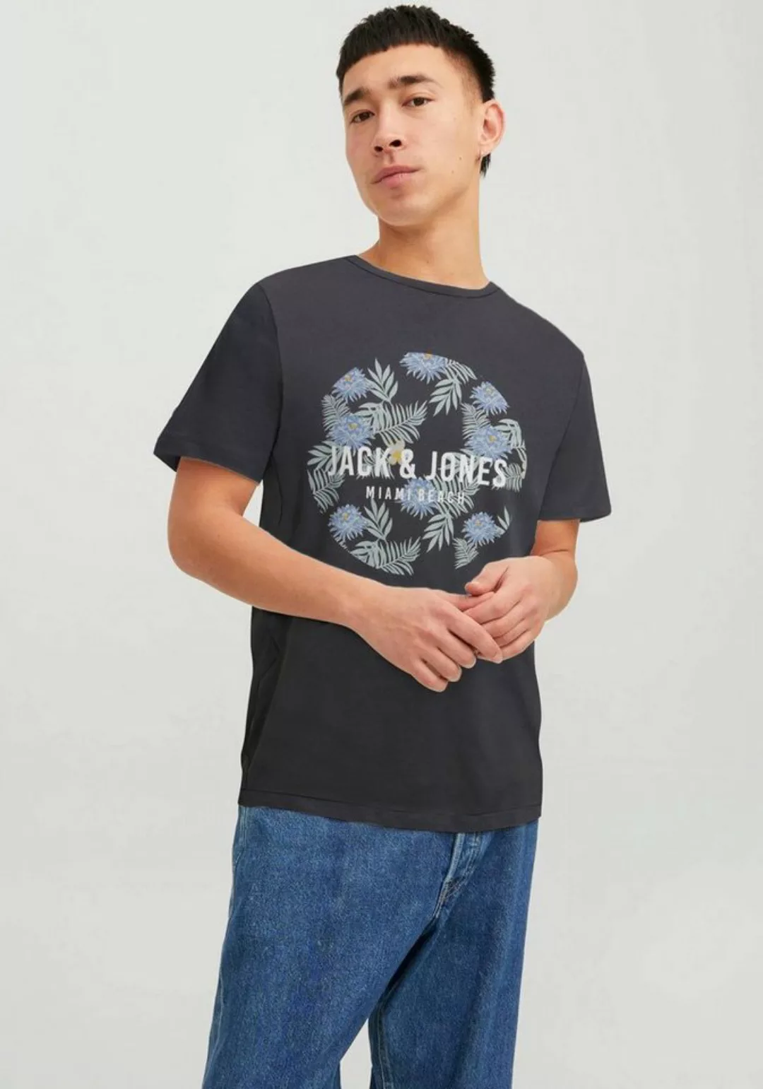 Jack & Jones Rundhalsshirt JJBECS SHAPE TEE SS CREW NECK günstig online kaufen