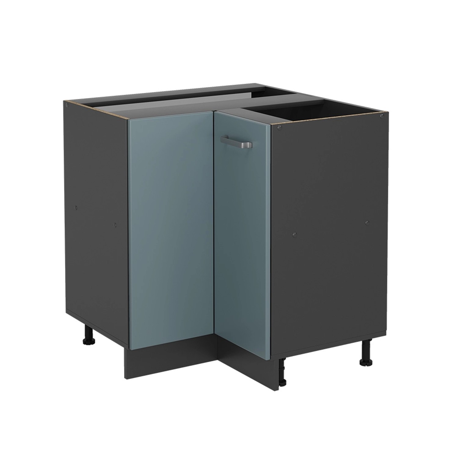 Vicco Eckunterschrank R-Line, Blau-Grau/Anthrazit, 75.6 cm günstig online kaufen