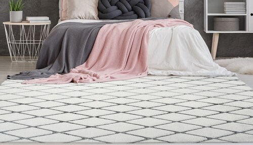 my home Teppich »Tilana«, rechteckig, 20 mm Höhe, retro, Wohnzimmer günstig online kaufen