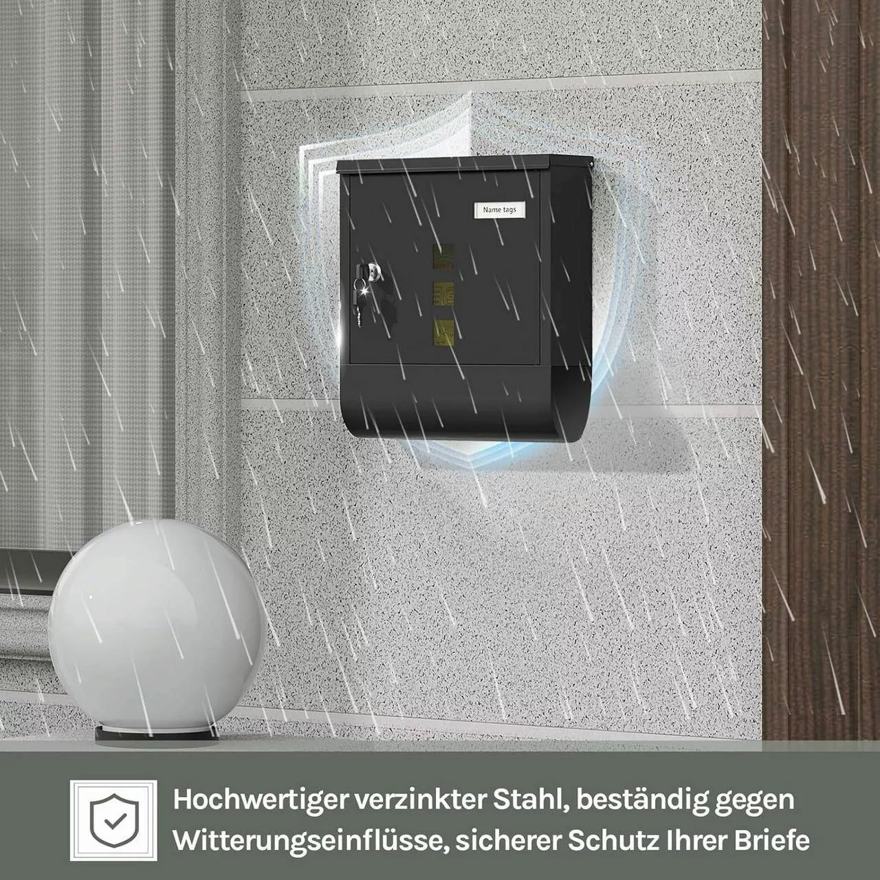 Woltu Wandbriefkasten (1-St), Postkasten mit 2 günstig online kaufen