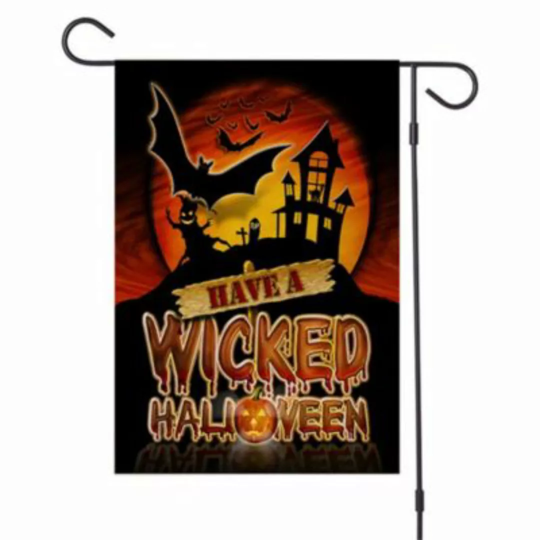 Vicabo Halloween Gartenfahne Flagge Banner Außendekoration Partydeko Kinder günstig online kaufen