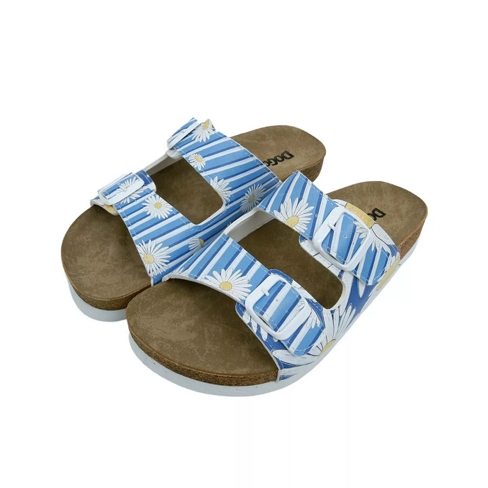 DOGO Pantolette "Damen Stella Daisy Stripes Vegan Damen Sandalen/ Sandalett günstig online kaufen