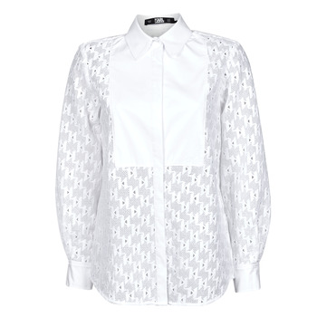 Karl Lagerfeld  Blusen KL MONOGRAM LACE BIB SHIRT günstig online kaufen