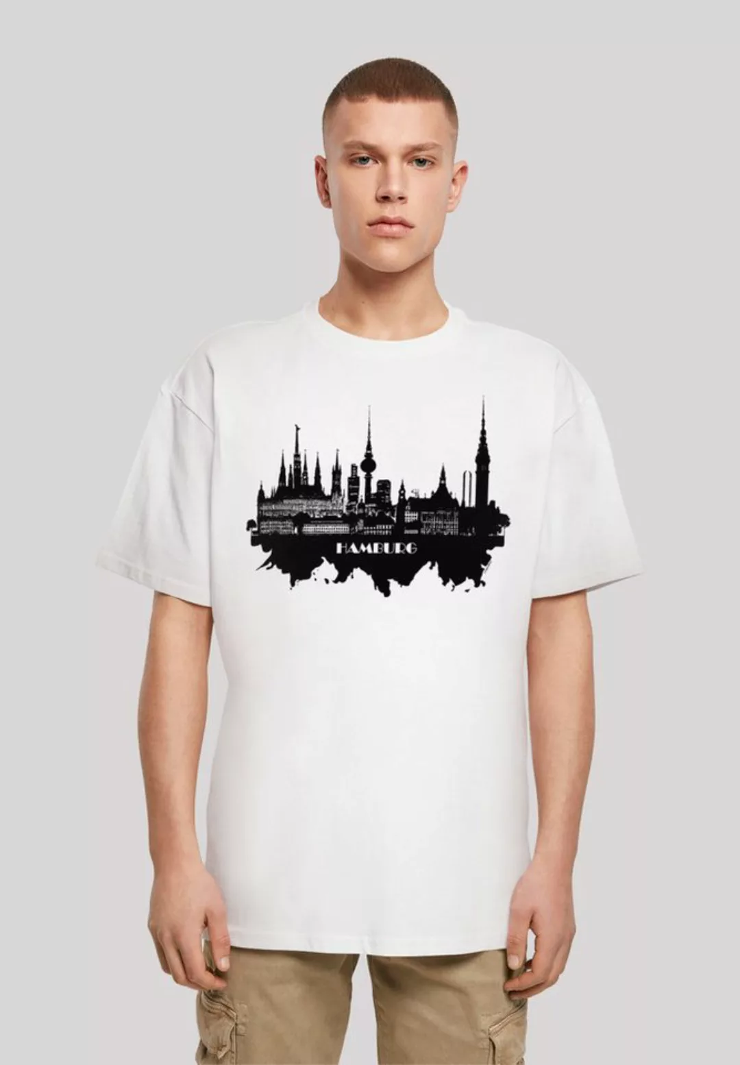 F4NT4STIC T-Shirt Cities Collection - Hamburg skyline Print günstig online kaufen