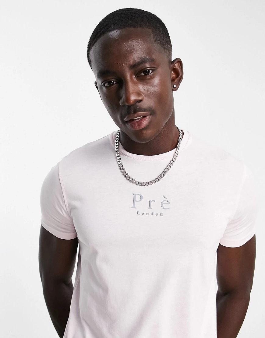 Pre London – Core – T-Shirt in Lachsrot-Rosa günstig online kaufen
