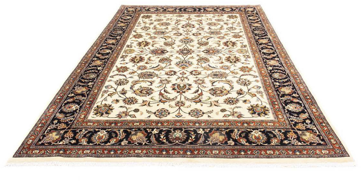 morgenland Wollteppich »Kaschmar Blumenmuster Beige 295 x 200 cm«, rechteck günstig online kaufen