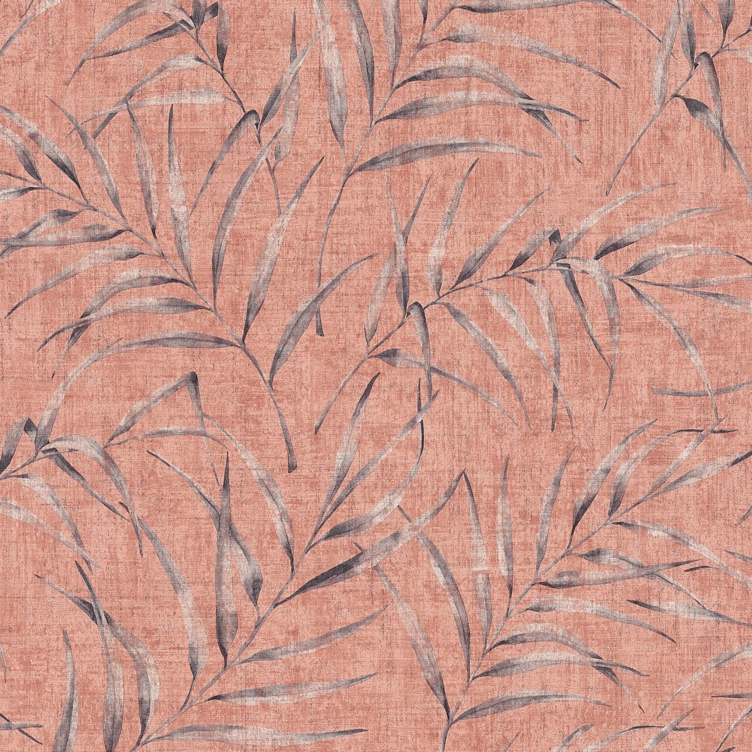 PROFHOME 373354-GU Natur Tapete Floral Matt Rosa Orange Rot 0,53 m x 10,05 günstig online kaufen