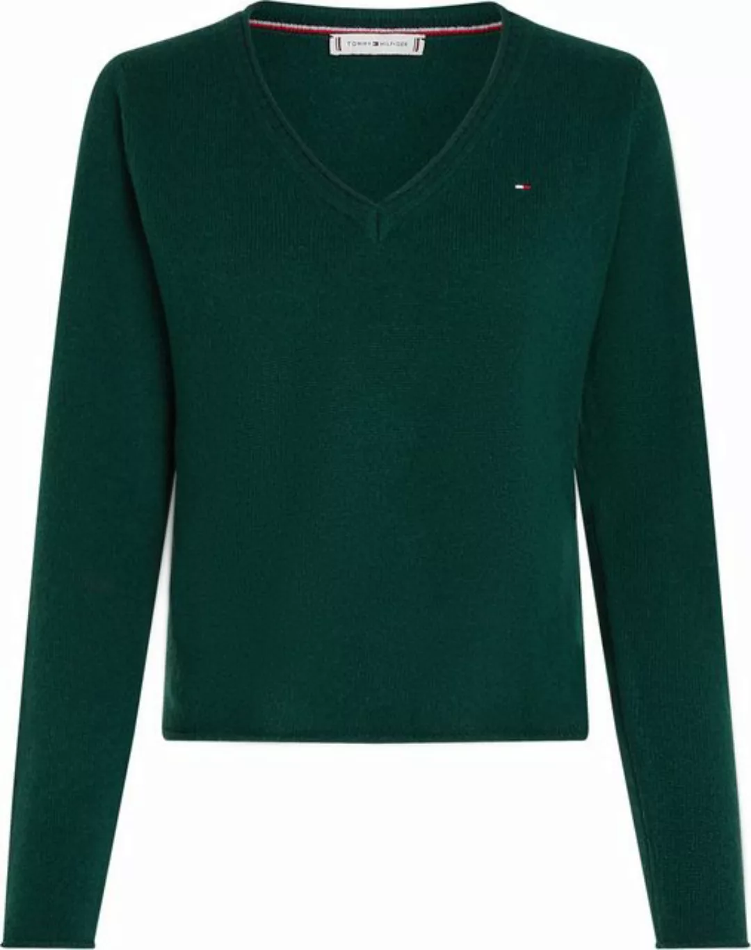 Tommy Hilfiger Strickpullover SOFT WOOL V-NK SWEATER mit V-Ausschnitt aus 1 günstig online kaufen