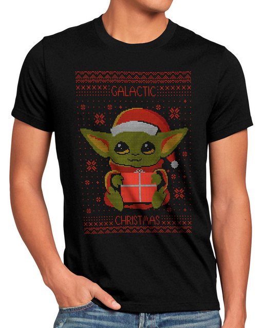 style3 T-Shirt Galactic X-Mas yoda fett wars boba mandalorian star ugly swe günstig online kaufen