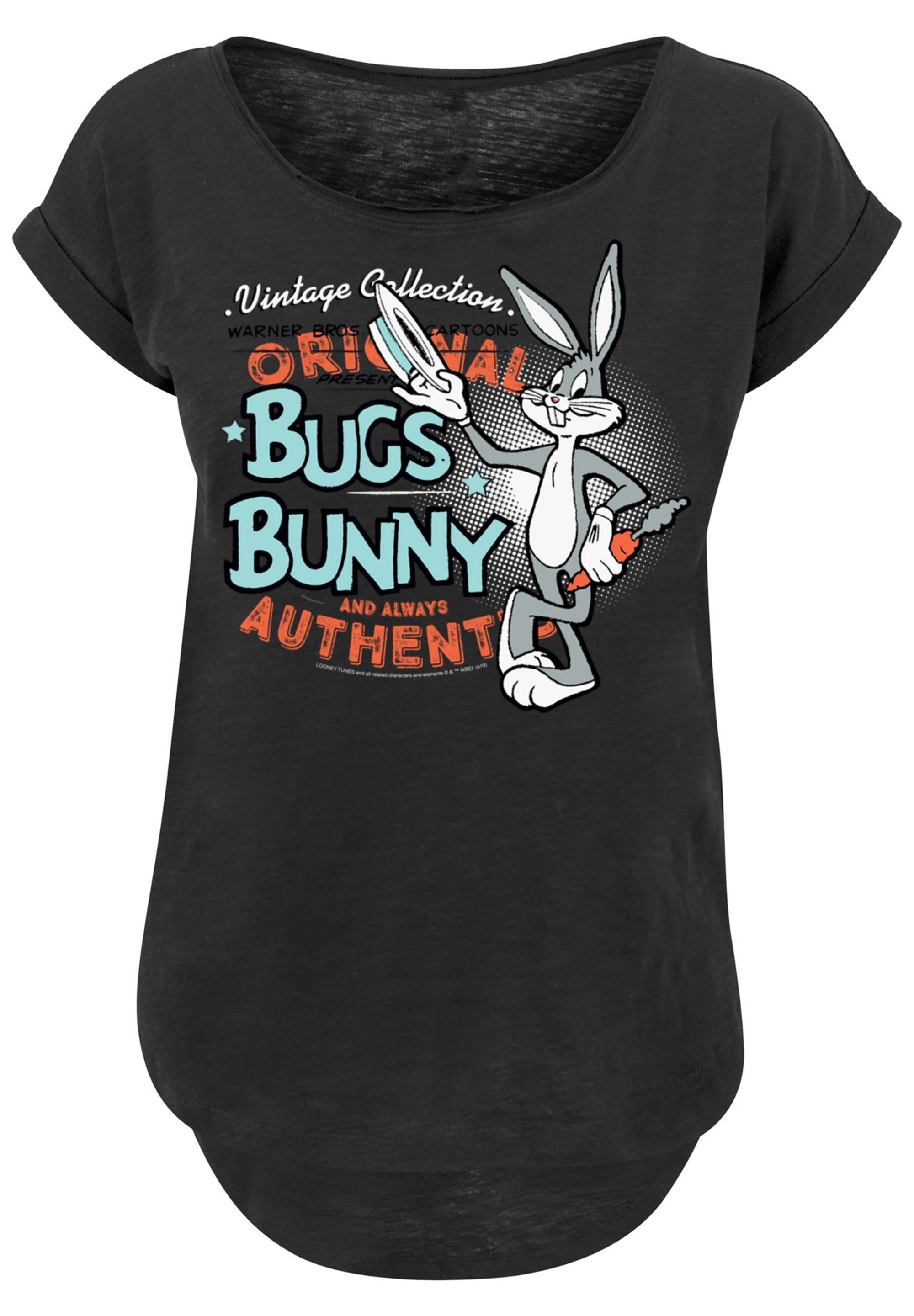 F4NT4STIC T-Shirt "Long Cut T-Shirt Looney Tunes Vintage Bugs Bunny", Damen günstig online kaufen