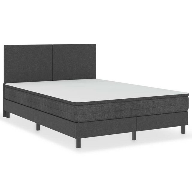 furnicato Bett Boxspringbett Dunkelgrau Stoff 140x200 cm günstig online kaufen