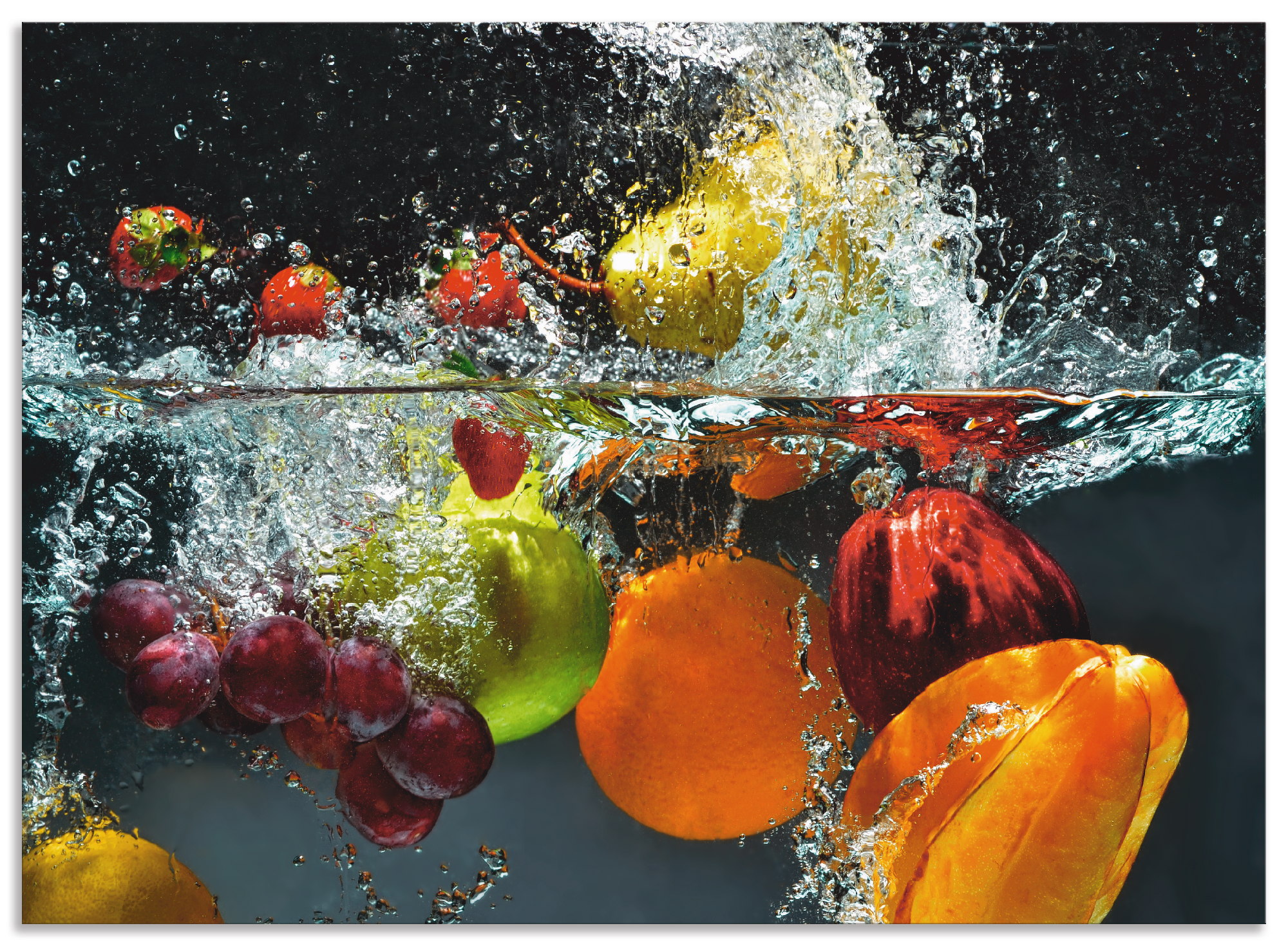 Artland Küchenrückwand »Spritzendes Obst auf dem Wasser«, (1 tlg.), Alu Spr günstig online kaufen