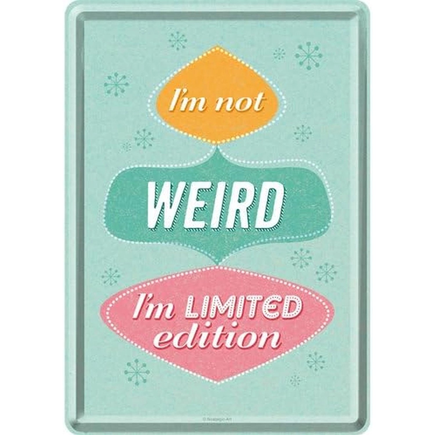 Nostalgic-Art Blechpostkarte - Word Up - I'm not Weird günstig online kaufen