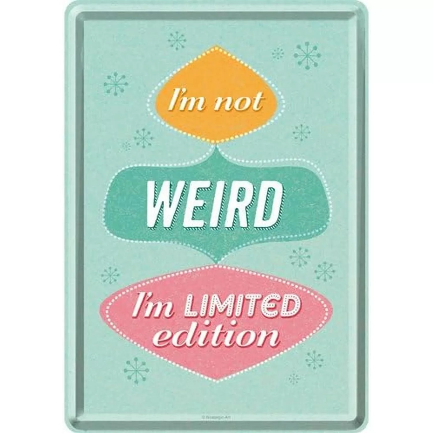 Nostalgic-Art Blechpostkarte - Word Up - I'm not Weird günstig online kaufen