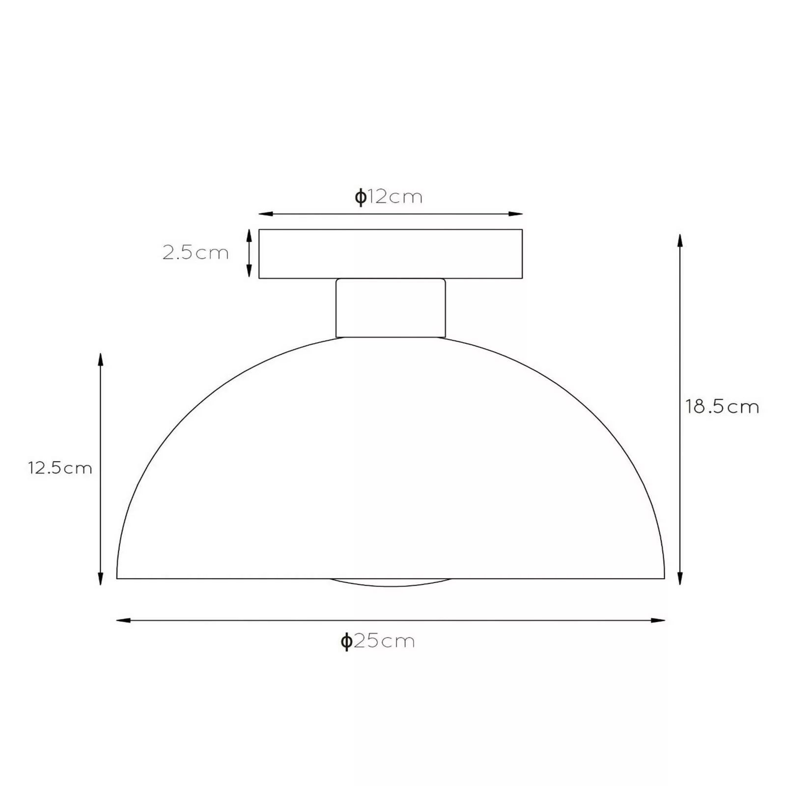 Deckenleuchte Siemon aus Stahl, Ø 25 cm, ockergelb günstig online kaufen